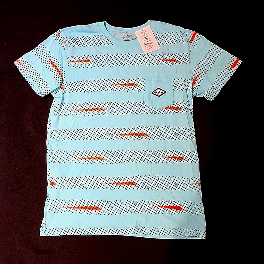 Billabong Light Turquoise "Riot" T-Shirt, Boys Large